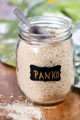 jar of Panko Bread Crumbs