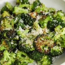 Parmesan Broccoli on a plate