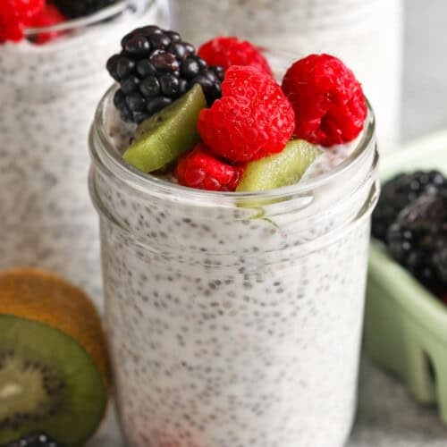 Chia Seed Pudding with fruit on top