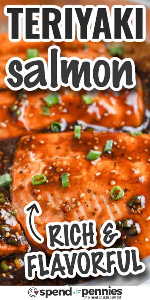 Rich and delicious Teriyaki salmon and writing