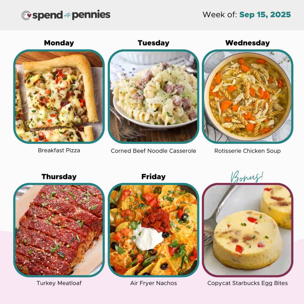 Weekly Meal Plan for Sep 15, 2025 Hero
