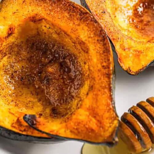roasted acorn squash with honey
