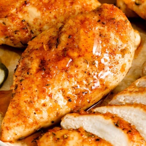 Hot Honey chicken cooked on a plate