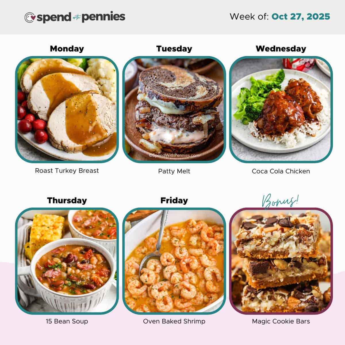 Weekly Meal Plan for Oct 27, 2025 Hero
