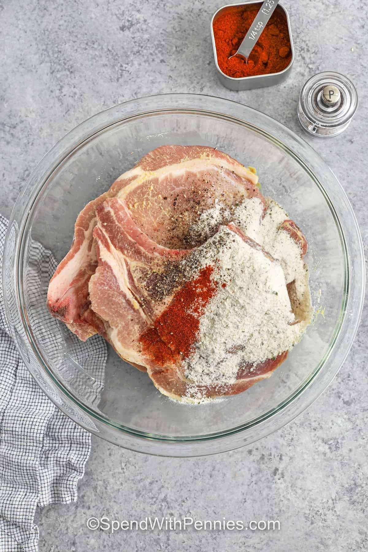 seasoning pork chops to make Ranch Pork Chops
