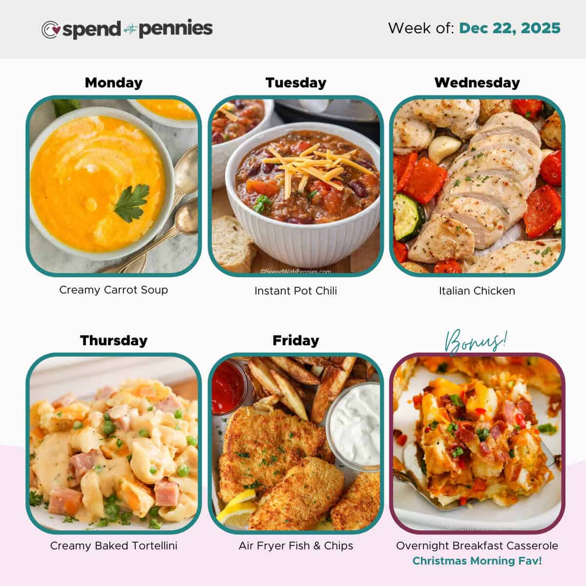 Weekly Meal Plan for Dec 22, 2025 Hero