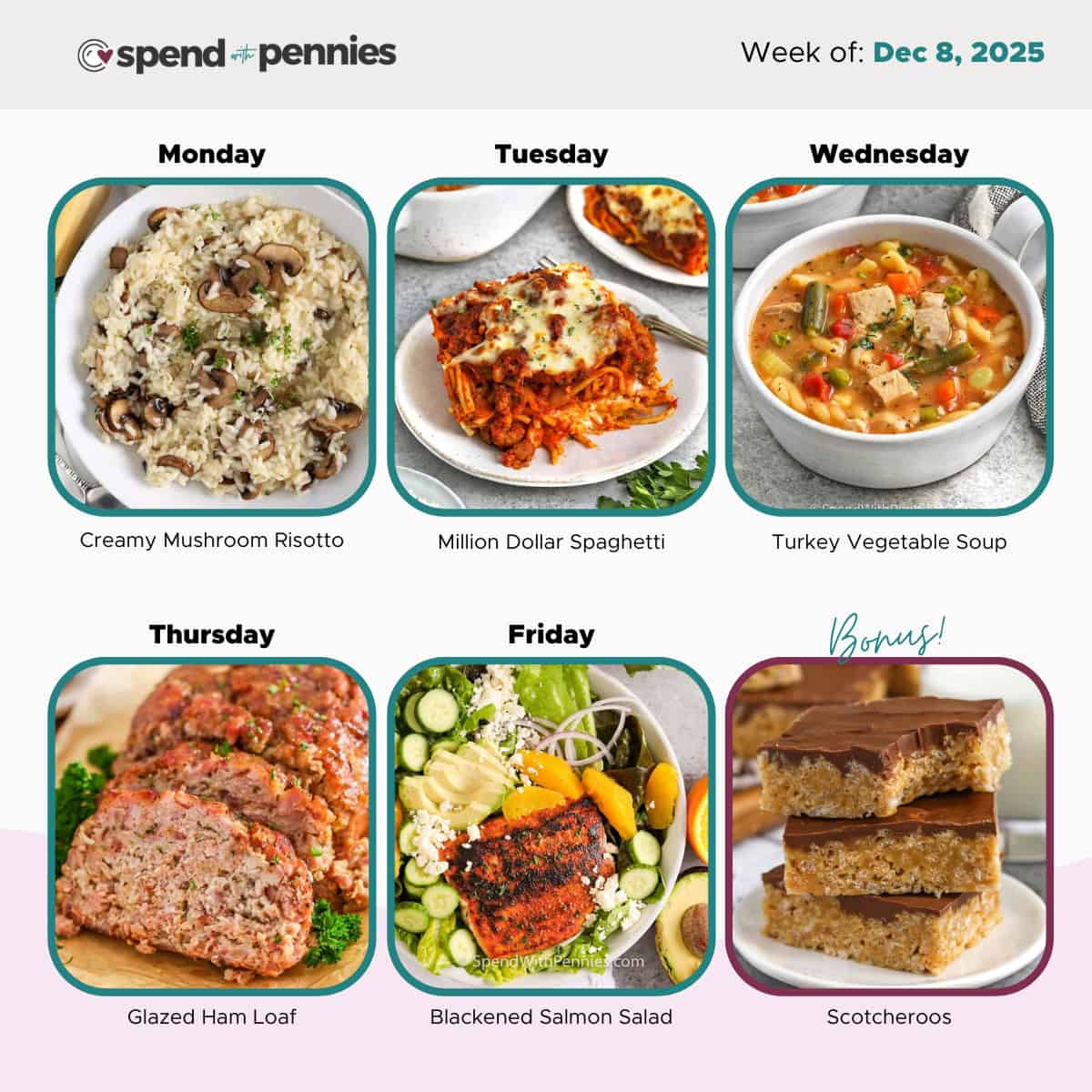 Weekly Meal Plan for Dec 8, 2025 Hero