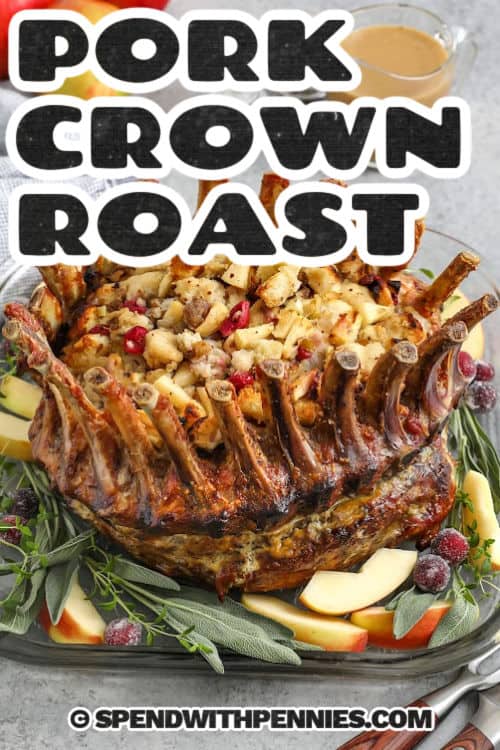 Pork Crown Roast with a title