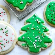perfect Sugar Cookie Icing on cookies
