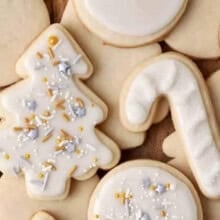 close up of Sugar Cookie Recipe with sprinkles