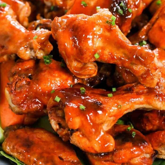 Crock Pot Chicken Wings on a plate