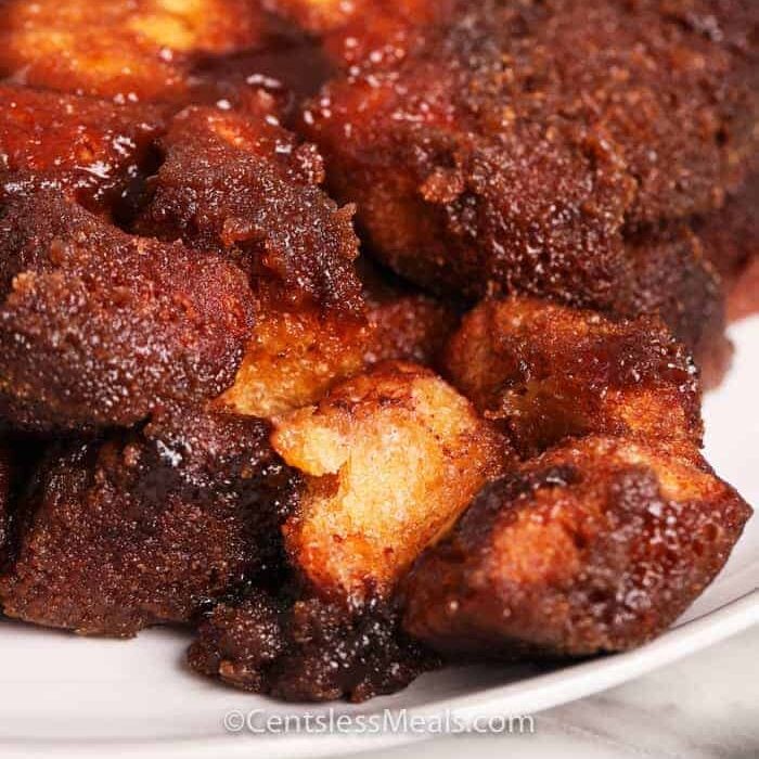a close up of monkey bread