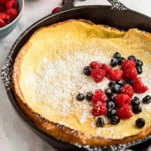 Dutch Baby Pancakes with berries