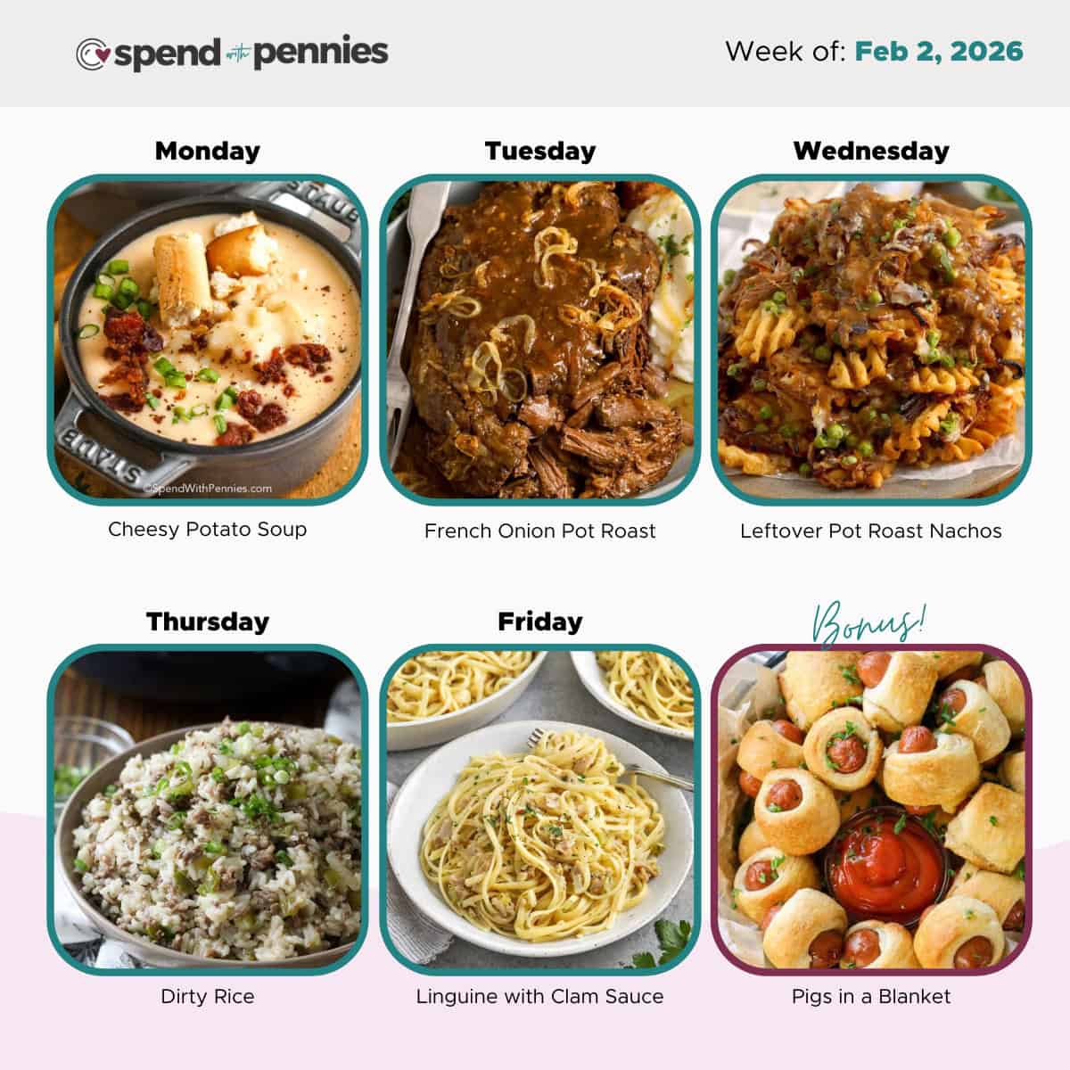 Weekly Meal Plan for Feb 2, 2026 Hero