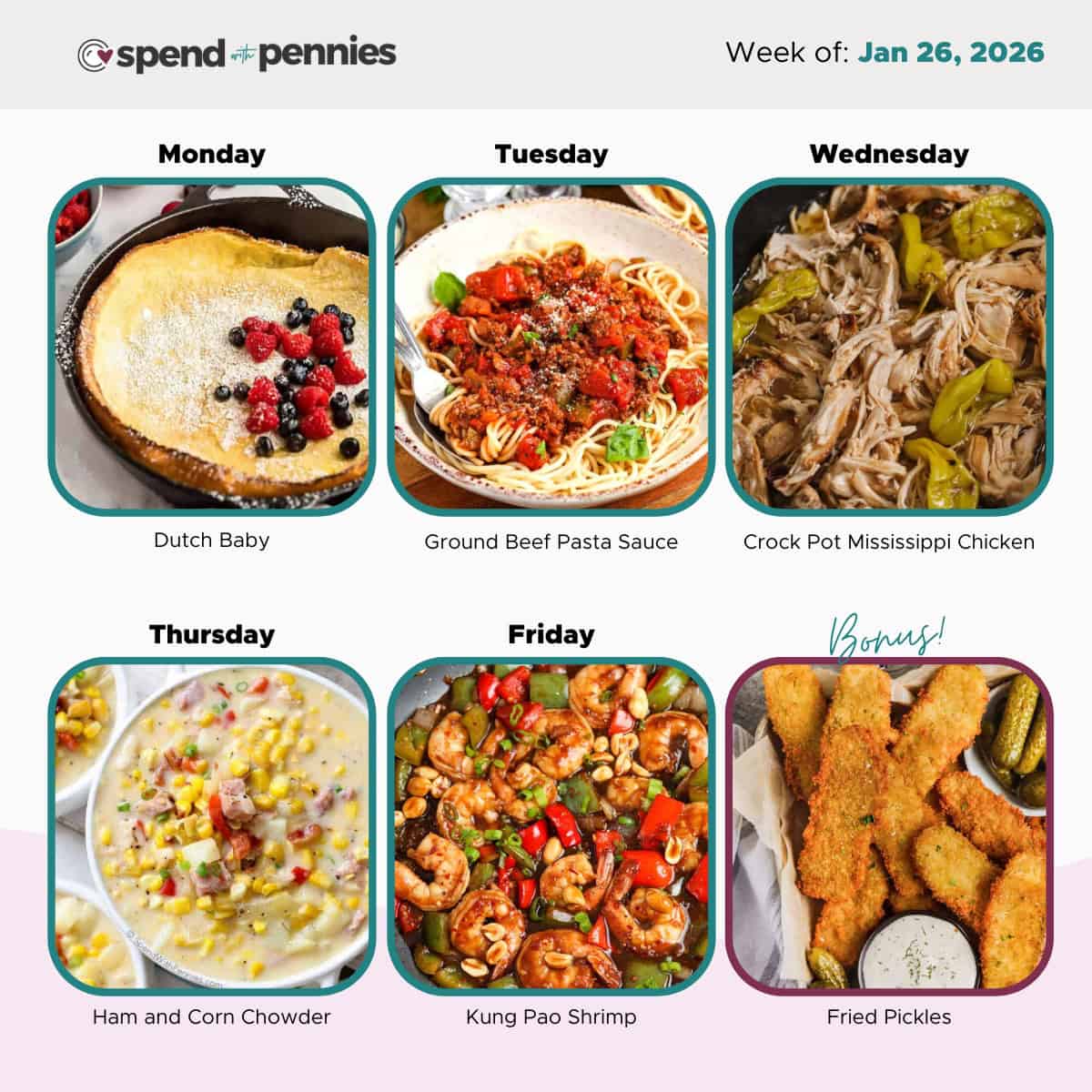 Weekly Meal Plan for Jan 26, 2026 Hero