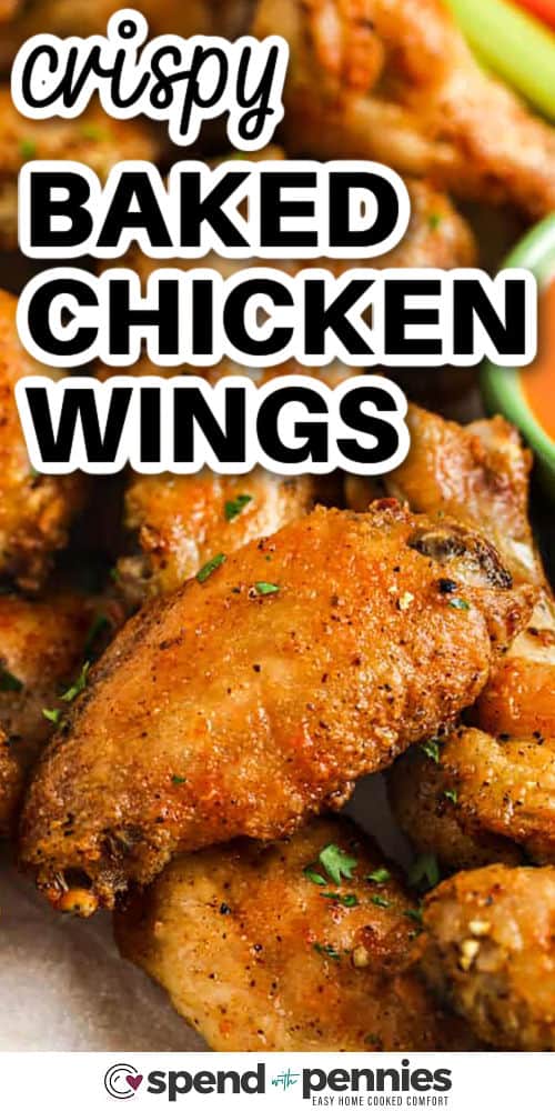 If you like wings with real crunch, chill time matters as much as oven temp. Leaving the coated wings uncovered in the fridge dries the skin and helps the baking powder do its job. Bake hot, flip once, and broil briefly for extra blistered skin. Keep them dry for dipping, or wait to toss them in sauce at the end so the skin stays crisp longer. #spendwithpennies Actually Crispy Oven Baked Wings with dip and writing