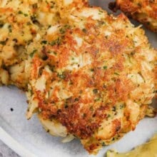 crab cakes on a plate