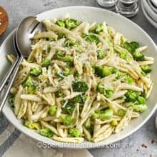 plated Cavatelli and Broccoli