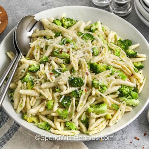 plated Cavatelli and Broccoli