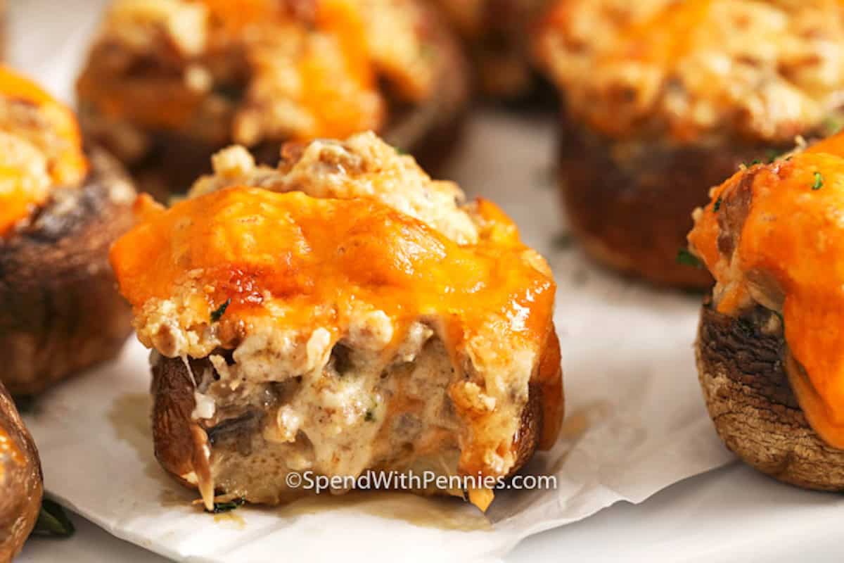 Make-Ahead Sausage Stuffed Mushrooms That Bake Fast
