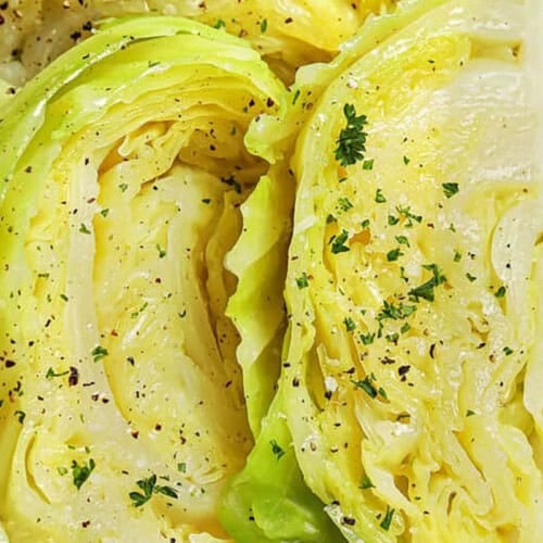 boiled cabbage on a plate