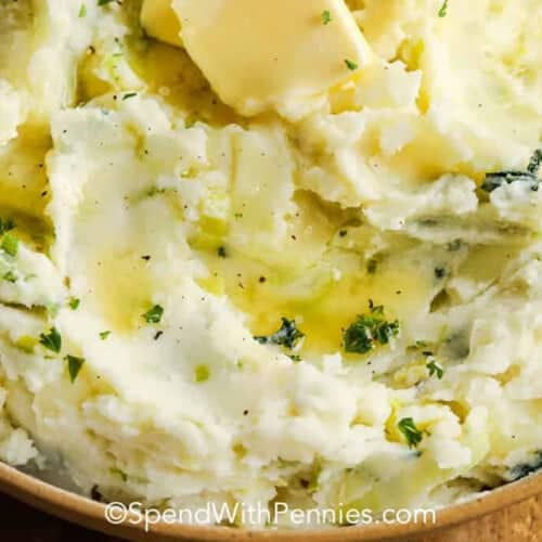 close up of Colcannon Recipe in a bowl