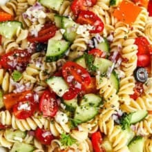 close up of Easy Pasta Salad