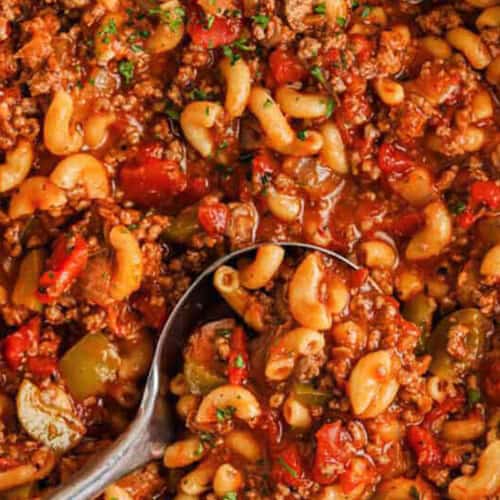 close up of Grandma's Goulash