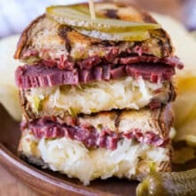 Reuben Sandwich with pickles
