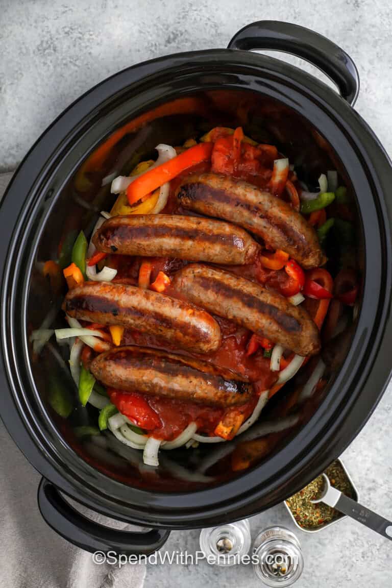 Crock Pot Sausage and Peppers