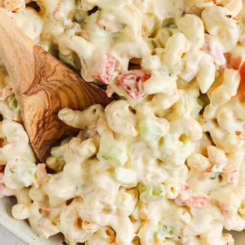 close up of Macaroni Salad in a bowl