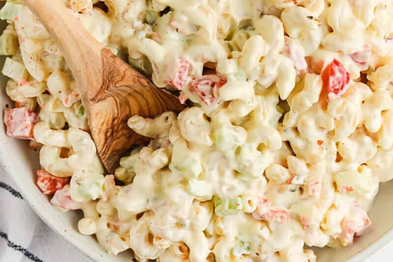 close up of Macaroni Salad in a bowl