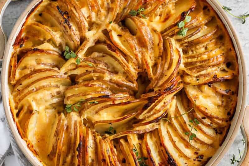 close up of Potatoes Au Gratin