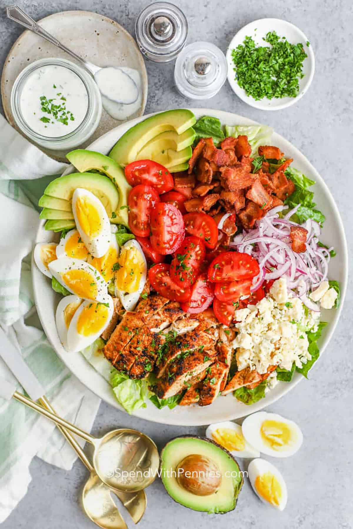 plated Cobb Salad