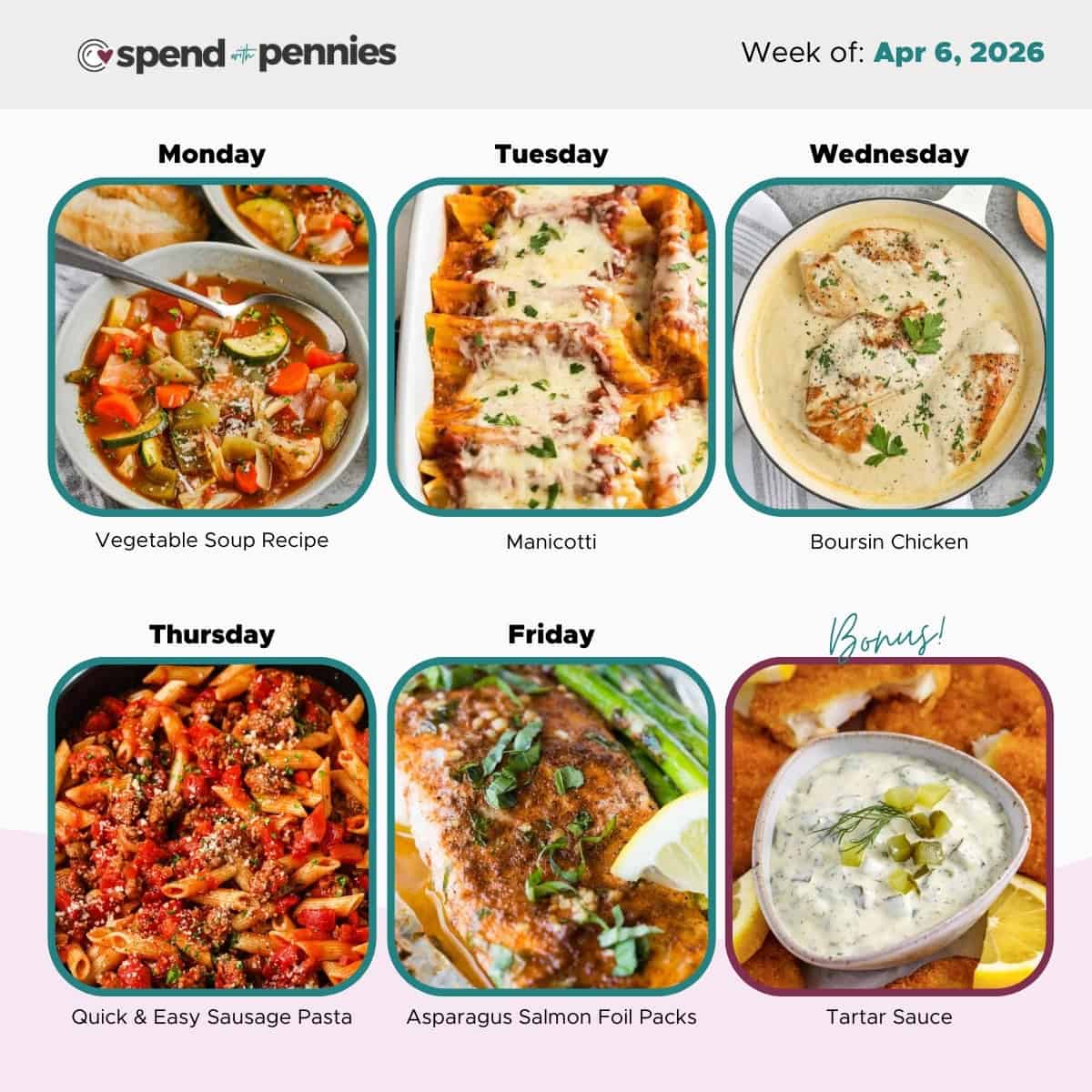 Weekly Meal Plan Apr 6, 2026 Hero