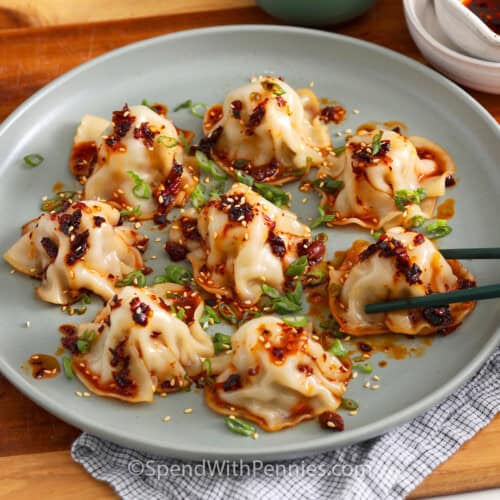 a plate of blanket dumplings