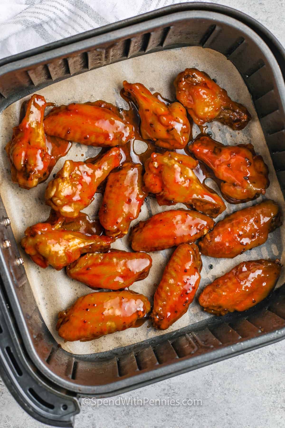 Honey BBQ Wings in the air fryer