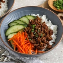 flavorful Korean Ground Beef Bowls