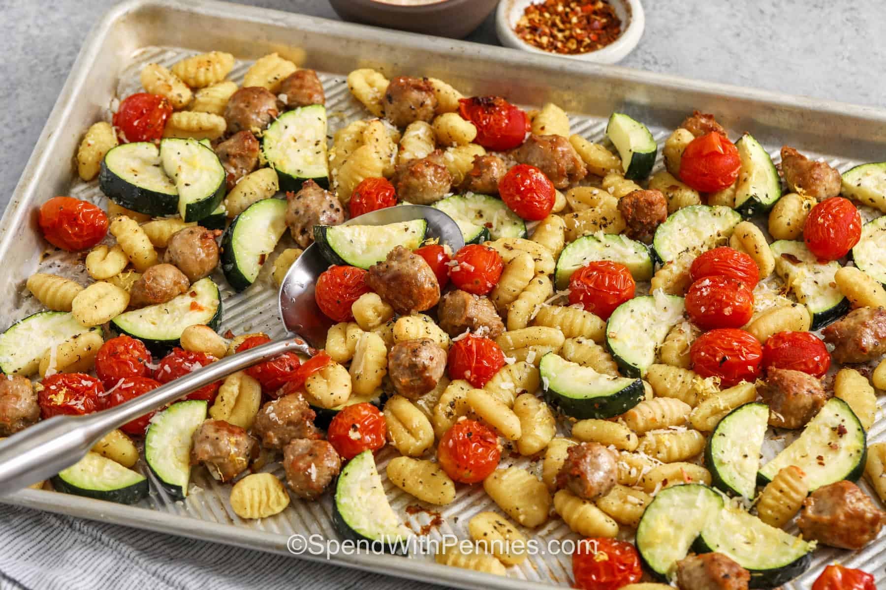 Crispy Sheet Pan Gnocchi and Sausage
