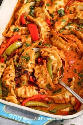 Dumpling bake with vegetables