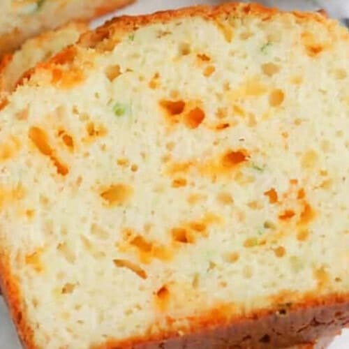 close up of cheese bread slices