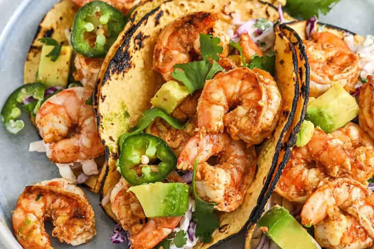 Juicy Shrimp Tacos with Cilantro Slaw