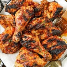 plate of Grilled BBQ Chicken