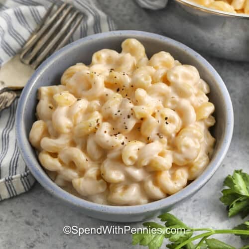 bowl of Cottage Cheese Mac and Cheese