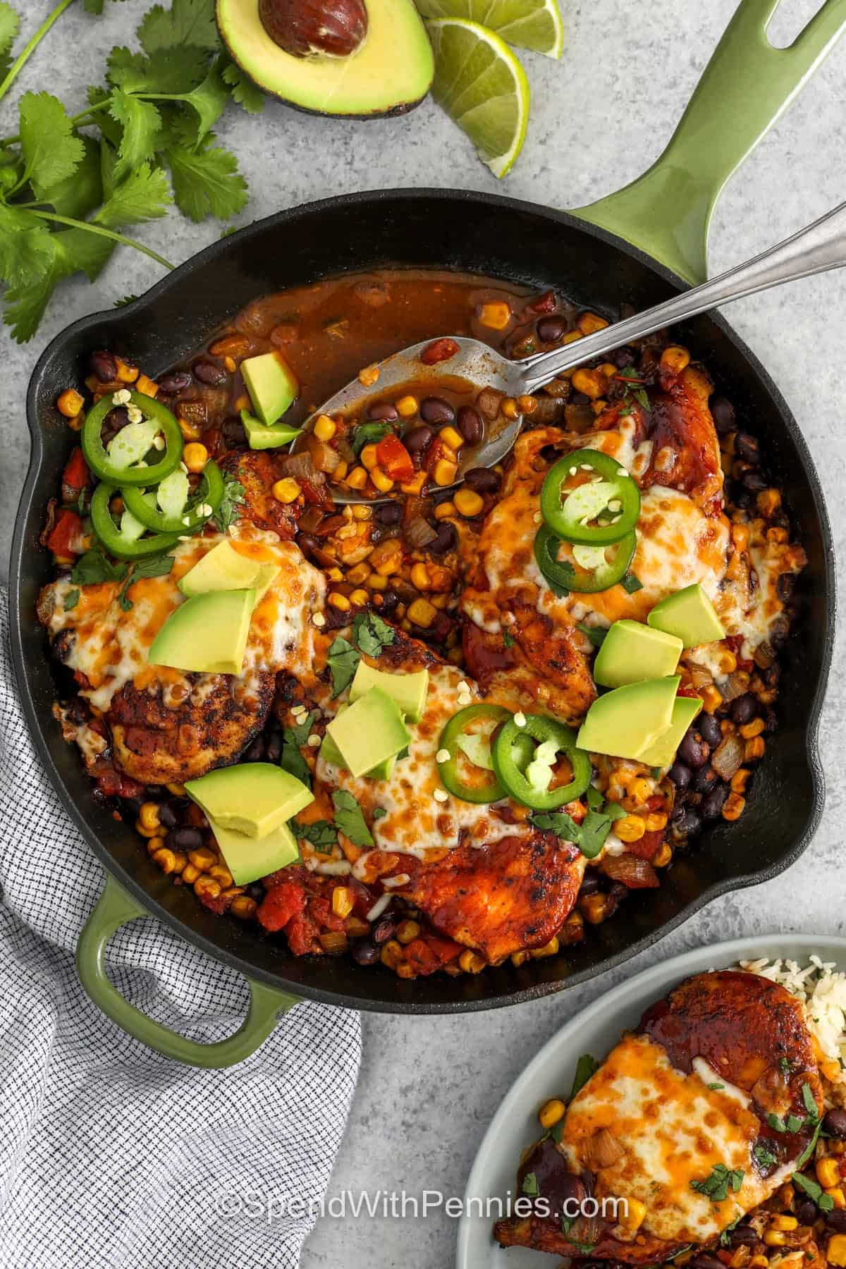 taking Cowboy Chicken out of the pan
