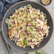 Easy Asian Slaw with sesame seeds and green onions