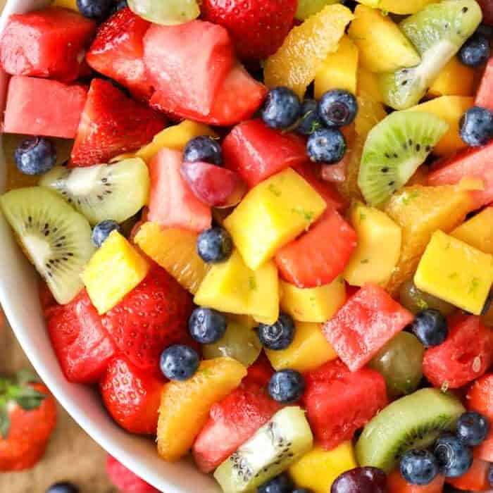 Overhead shot of Fruit Salad