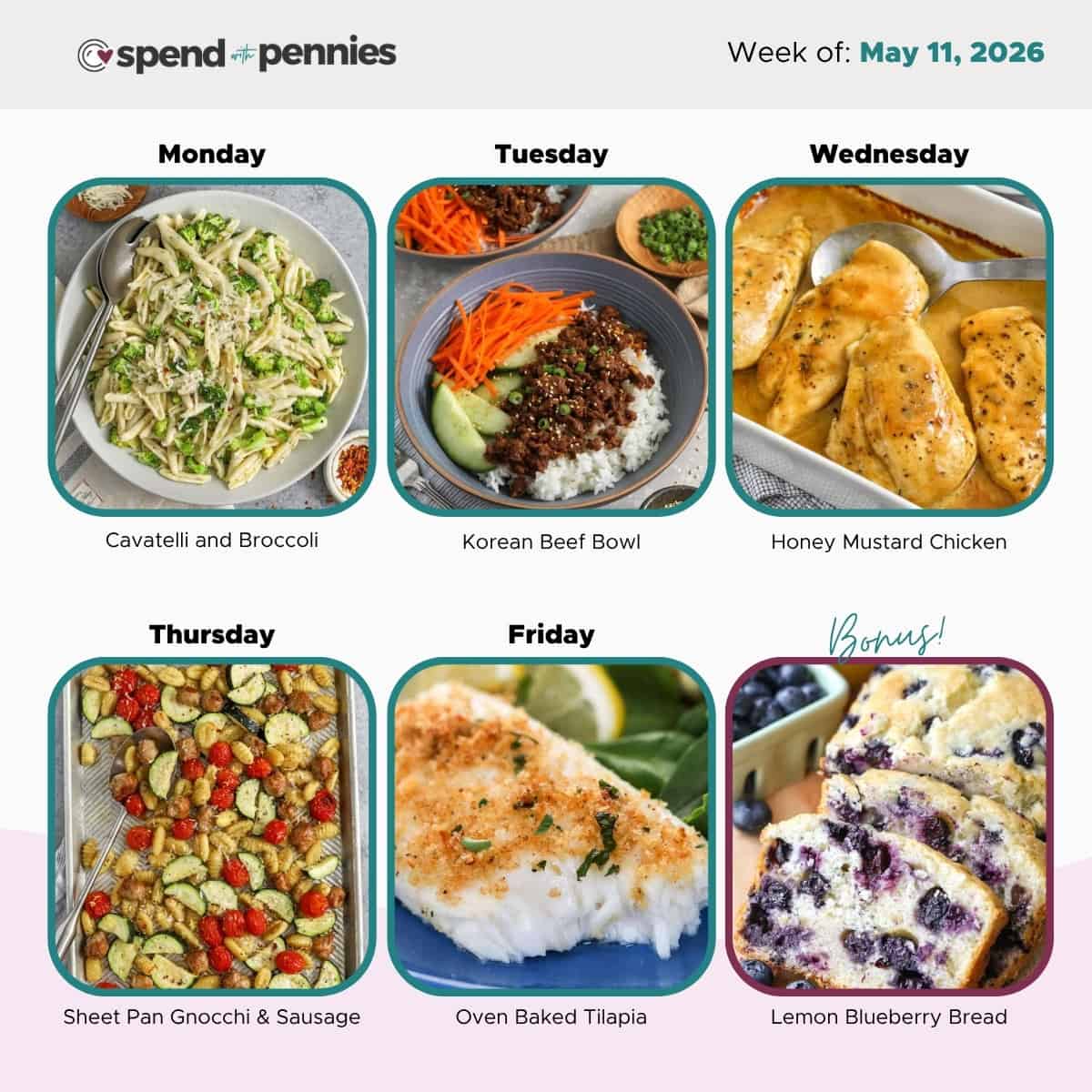 Weekly Meal Plan May 11, 2026 Hero