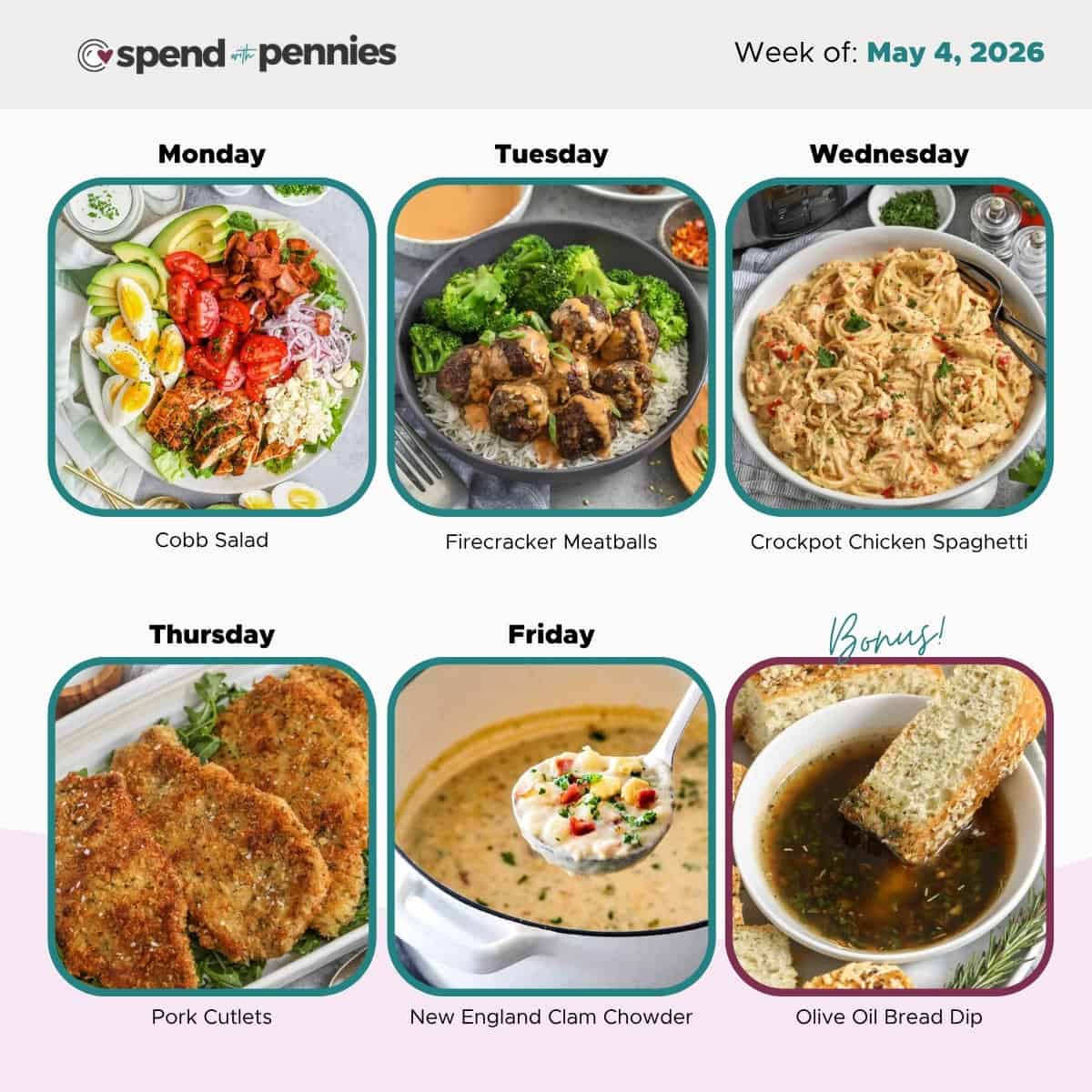 Weekly Meal Plan May 4, 2026 Hero