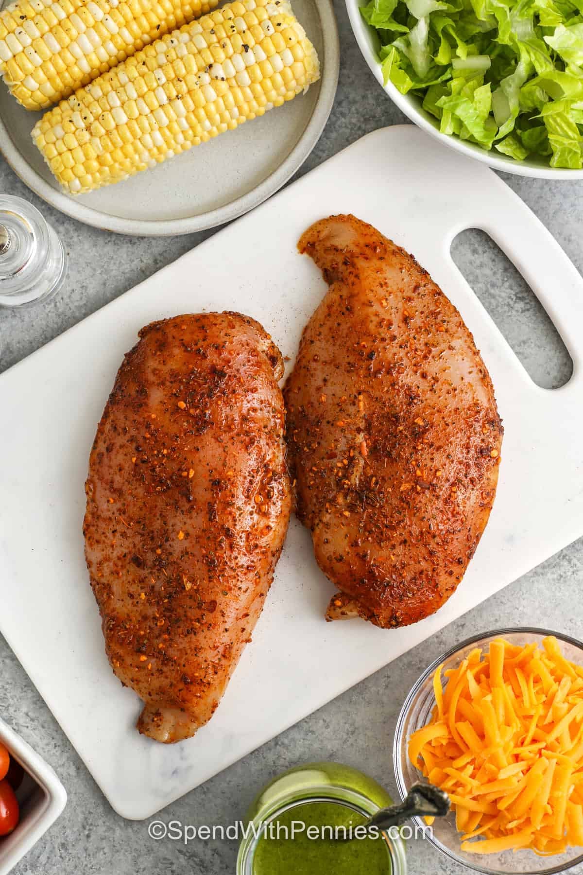 seasoned chicken to make Southwest Salad